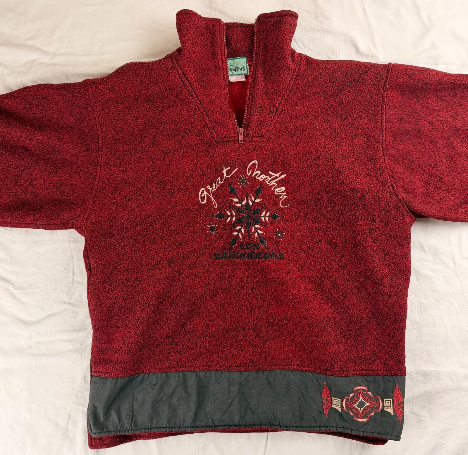 Red Les Baroudeurs Fleece Jumper (A27)